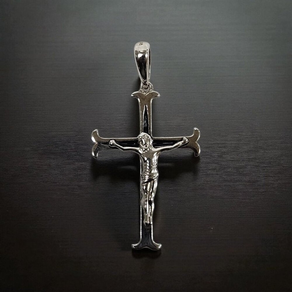 925 Silver unisex jesus cross pendant